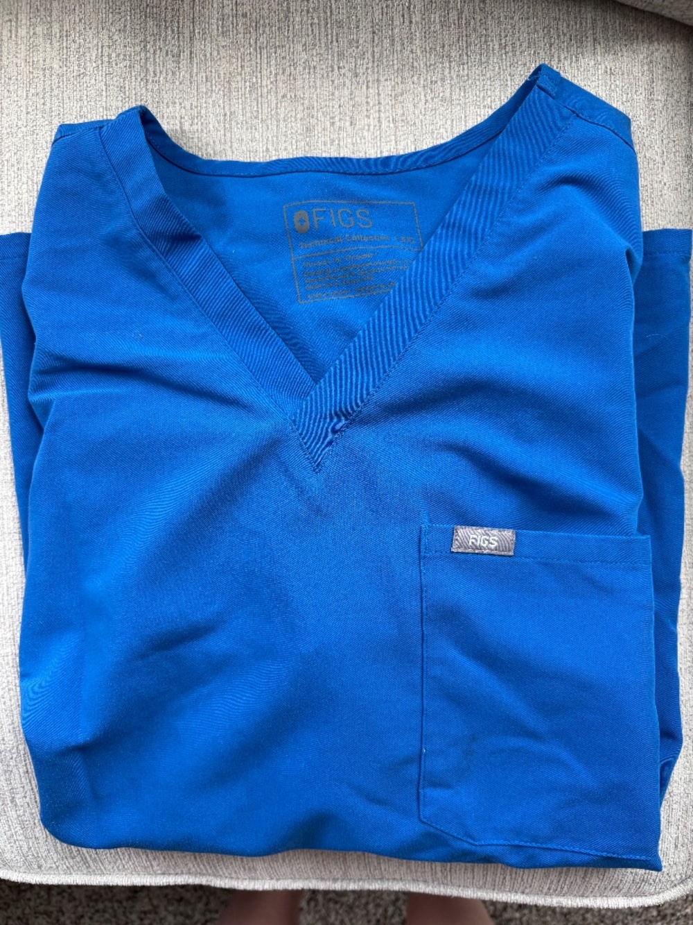 FIGS Catarina Scrub Top – Royal Blue | Size 3XL